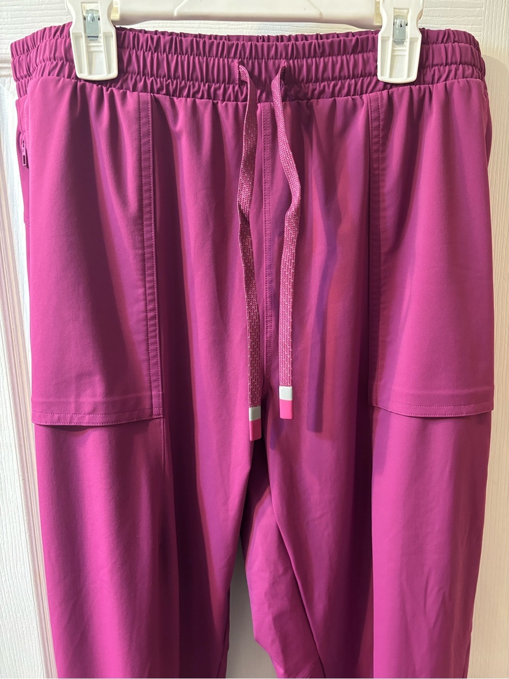 Fabletics Magenta Drawstring Track Joggers - Picture 5 of 7